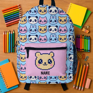 Kawaii Pixel School Backpack Bedruckter Rucksack