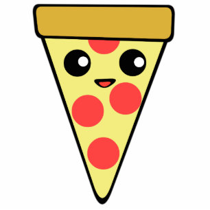 Kawaii Pizza-Scheibe Fotoskulptur Magnet