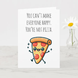 Kawaii-Pizza-Stück Lustige Grußkarte Karte