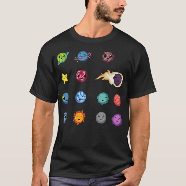 Kawaii Planet Pack T-Shirt (Vorderseite)
