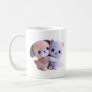 Kawaii Plüschtiere Umarmen Pastell Kaffeetasse