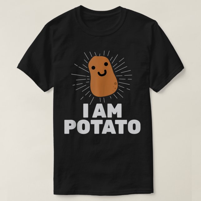 Kawaii Potato  I Am Potato Funny Potato  T-Shirt (Design vorne)
