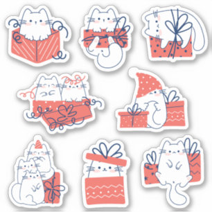 Kawaii Present Geschenkboxen Kitty Vinyl Stickers Aufkleber