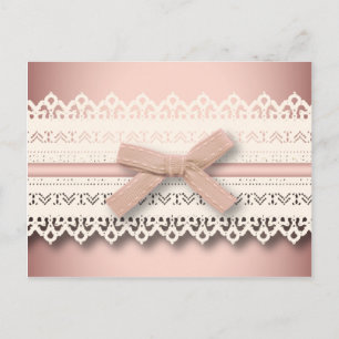 Kawaii Prinzessin mädchenhafte, weiße Spitze, rosa Postkarte