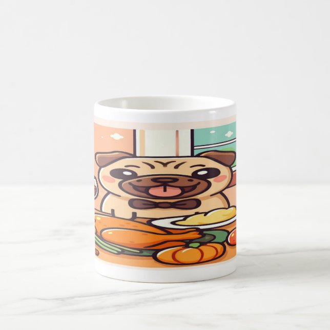 Kawaii Pugsgiving Mug – Feast Mode Activated! Kaffeetasse (Mittel)