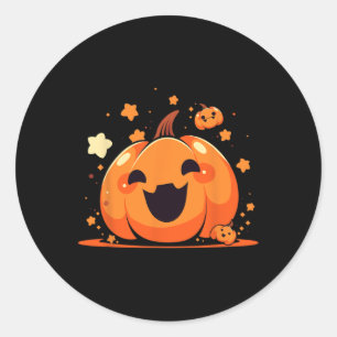 Kawaii Pumpkin Anime Cottagecore Men Kids Women Ha Runder Aufkleber