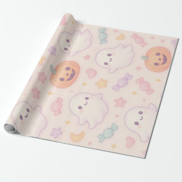 Kawaii Pumpkin Halloween Design Geschenkpapier