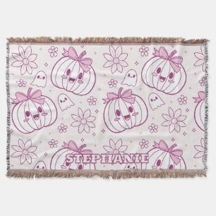 Kawaii Pumpkins, Geister und Blume Decke