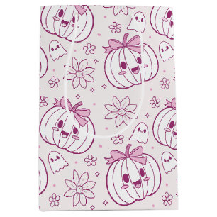 Kawaii Pumpkins, Geister und Blume Mittlere Geschenktüte