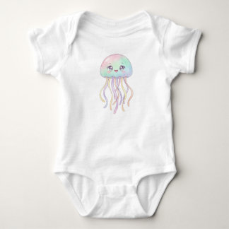 Kawaii Qualle Baby-Body – Pastell-Ozean-Outfit Baby Strampler