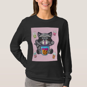 Kawaii Raccoon Bubble Boba Milk Tee Japanisch Aest