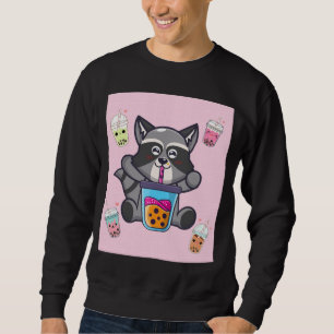 Kawaii Raccoon Bubble Boba Milk Tee Japanisch Aest