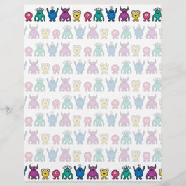 Kawaii Rainbow Alien Monsters Pattern