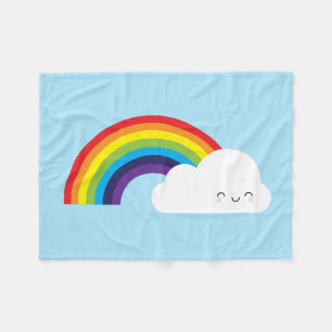 Kawaii Rainbow Fleecedecke