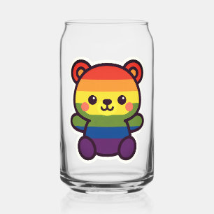 Kawaii Rainbow Teddy - Ein Niedlicher LGBTQ+-Prix- Dosenglas