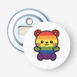 Kawaii Rainbow Teddy - Ein Niedlicher LGBTQ+-Prix- Flaschenöffner