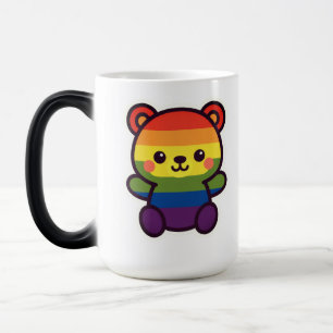 Kawaii Rainbow Teddy - Ein Niedlicher LGBTQ+-Prix- Verwandlungstasse