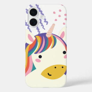 Kawaii Rainbow Unicorn Magic iPhone 16 Hülle