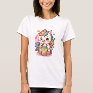 Kawaii Rainbow Unicorn Smoothie - Niedliche Pastel T-Shirt
