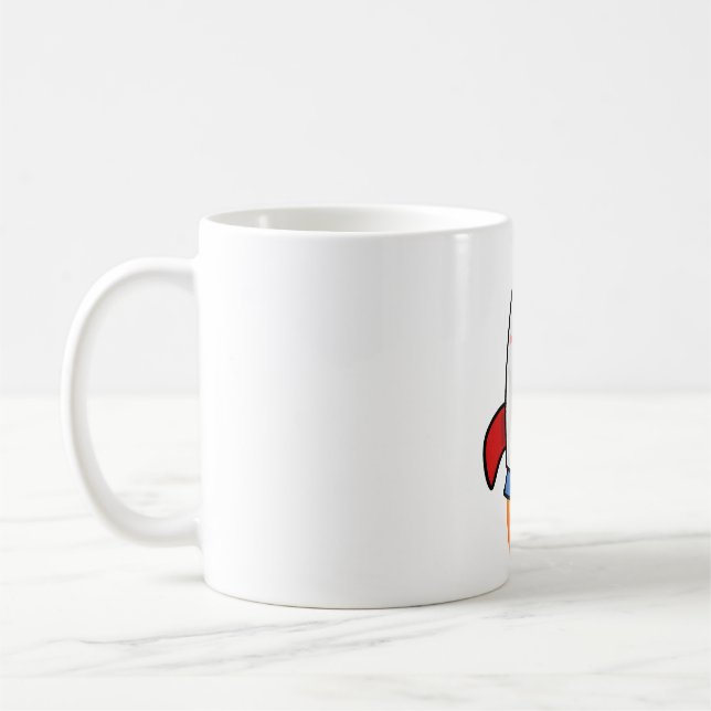 Kawaii Rakete Kaffeetasse (Links)