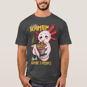 Kawaii Ramen Axolotl Shirt für Kinder Anime Japani