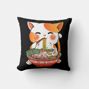 Kawaii Ramen Cat Anime Japanese Food Girls Officia Kissen