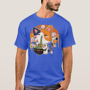 Kawaii Ramen Cat Anime Japanisch Neko Noodle Funny T-Shirt
