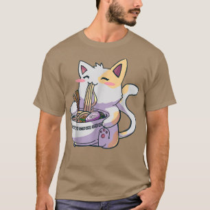 Kawaii Ramen Cat Anime Japanisches Essen  T-Shirt