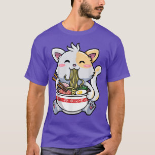 Kawaii Ramen Cat Japanisch Anime Apparel Niedlich T-Shirt