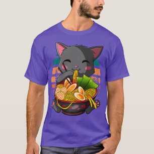 Kawaii Ramen Cat, Japanischer Neko Noodle Funny An T-Shirt