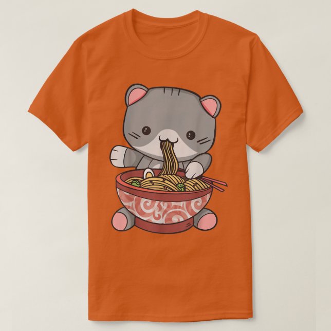 Kawaii Ramen Cats Gift T-Shirt (Design vorne)