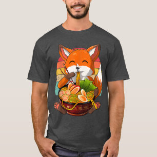 Kawaii Ramen Fox, Japanischer Neko Noodle Funny An T-Shirt