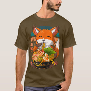 Kawaii Ramen Fox, Japanischer Neko Noodle Funny An T-Shirt