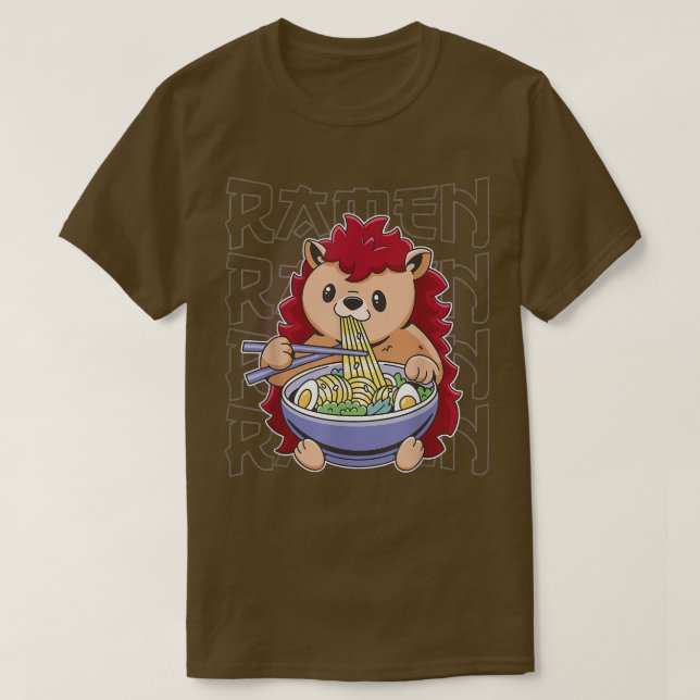 Kawaii Ramen Japanisch Anime Noodles Niedlich Shib T-Shirt (Design vorne)