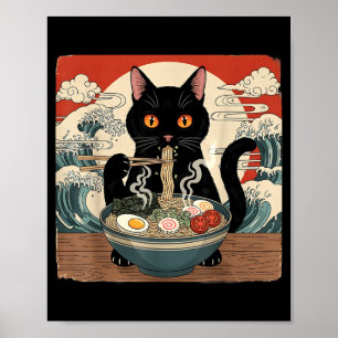Kawaii Ramen Katze Anime Japanische Nudeln Essen W Poster