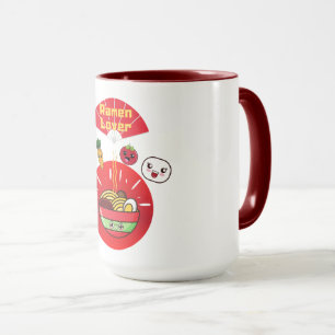 KAWAII RAMEN LIEBT GLÜCKLICHES LEBENSMITTELSTIL TASSE