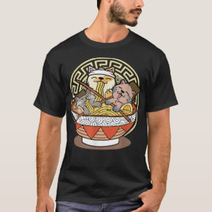Kawaii Ramen Niedlich Anime Cat Japanisch Noodles T-Shirt