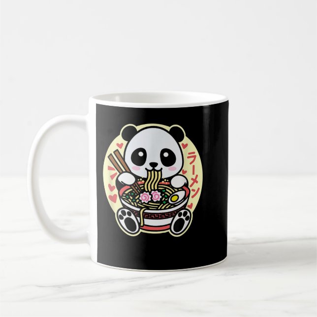 Kawaii Ramen Niedlich Anime Panda Japanisch Asiati Kaffeetasse (Links)