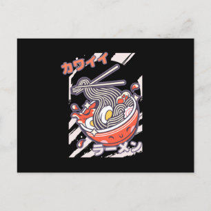 Kawaii Ramen nodels Postkarte