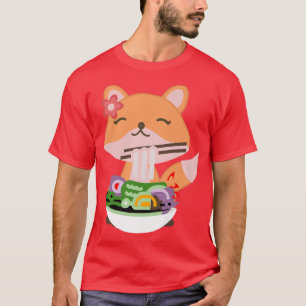 Kawaii Ramen Süße Anime-Hund Corgi Japanische Nude T-Shirt