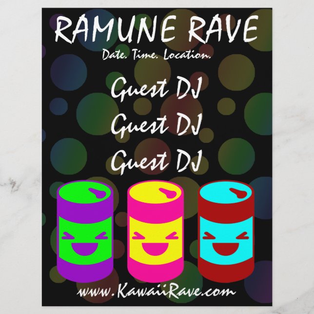 Kawaii Ramune Rave Custom Flyer (Vorne)