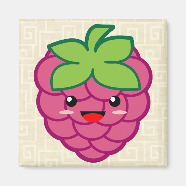 Kawaii Raspberry Magnet (Vorne)