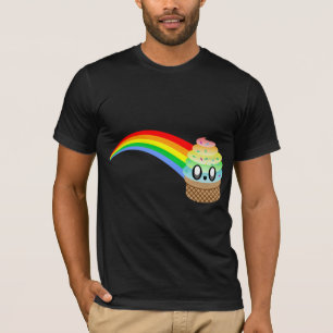 Kawaii Rave-Eiscreme-Kegel-Regenbogen T-Shirt
