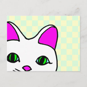 Kawaii Rave Glückskatze Maneki Neko Postkarte