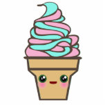 Kawaii Rave Ice Creme Cone Fotoskulptur Magnet<br><div class="desc">Kawaii Rave Ice Creme Cone</div>