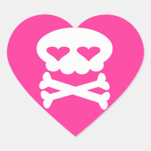 Kawaii Rave Niedlich Skull Herz-Aufkleber