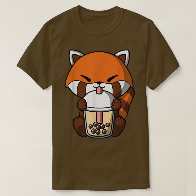 Kawaii Red Panda Boba Milk Tea Bubble Tee Anime (Design vorne)