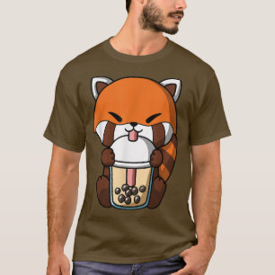 Kawaii Red Panda Boba Milk Tea Bubble Tee Anime