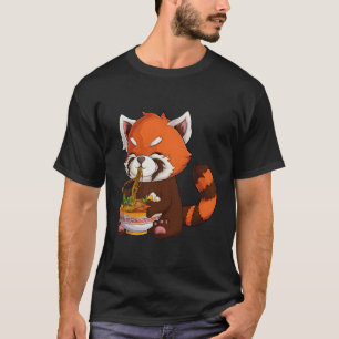 Kawaii Red Panda Eat Ramen Japanisch Anime Noodles T-Shirt
