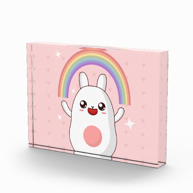 Kawaii-Regenbogenhalbkugel Fotoblock (Rechts)
